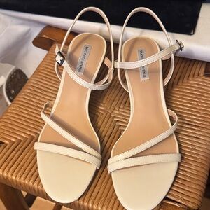 Saks Fifth Avenue Elegant White Strappy Sandals